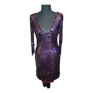 BEAUTIFUL Niteline purple sequin dress Size 8